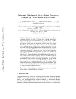 Enhanced Multimodal Aspect-Based Sentiment Analysis by LLM-Generated Rationales
