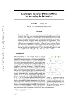 Learning to Integrate Diffusion ODEs by Averaging the Derivatives