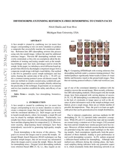 diffDemorph: Extending Reference-Free Demorphing to Unseen Faces