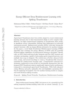 Energy-Efficient Deep Reinforcement Learning with Spiking Transformers