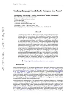 Can Large Language Models Really Recognize Your Name?