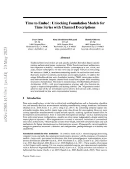 Time to Embed: Unlocking Foundation Models for Time Series with Channel Descriptions