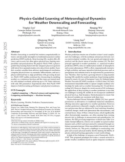 Physics-Guided Learning of Meteorological Dynamics for Weather Downscaling and Forecasting