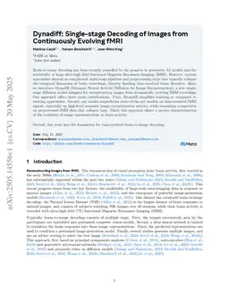 Dynadiff: Single-stage Decoding of Images from Continuously Evolving fMRI