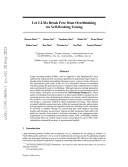 Let LRMs Break Free from Overthinking via Self-Braking Tuning