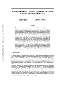 Electrostatics from Laplacian Eigenbasis for Neural Network Interatomic Potentials
