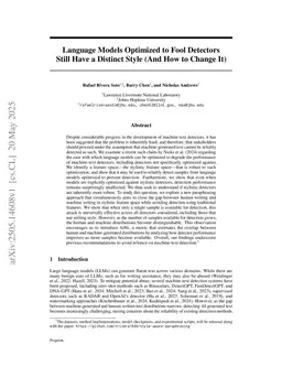 Language Models Optimized to Fool Detectors Still Have a Distinct Style (And How to Change It)