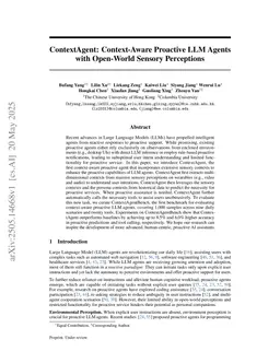 ContextAgent: Context-Aware Proactive LLM Agents with Open-World Sensory Perceptions
