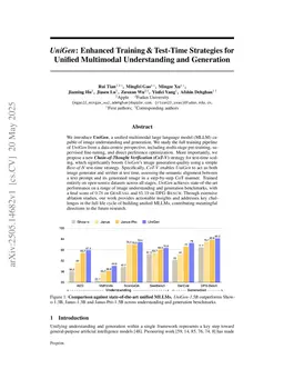 UniGen: Enhanced Training & Test-Time Strategies for Unified Multimodal Understanding and Generation
