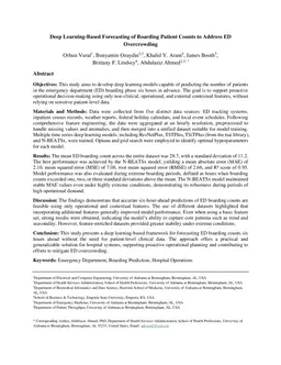 Deep Learning-Based Forecasting of Boarding Patient Counts to Address ED Overcrowding