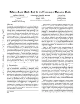 Balanced and Elastic End-to-end Training of Dynamic LLMs