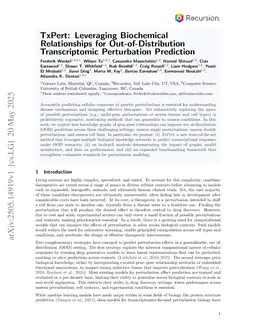 TxPert: Leveraging Biochemical Relationships for Out-of-Distribution Transcriptomic Perturbation Prediction