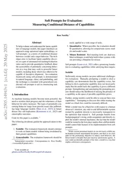 Soft Prompts for Evaluation: Measuring Conditional Distance of Capabilities