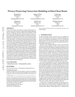 Privacy Preserving Conversion Modeling in Data Clean Room