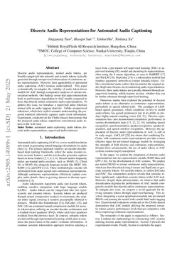 Discrete Audio Representations for Automated Audio Captioning