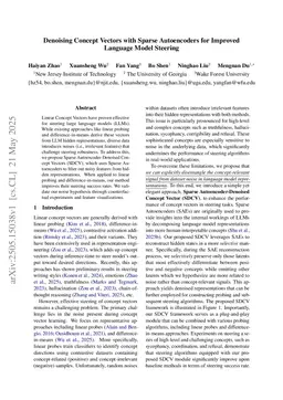 Denoising Concept Vectors with Sparse Autoencoders for Improved Language Model Steering