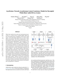 AsynFusion: Towards Asynchronous Latent Consistency Models for Decoupled Whole-Body Audio-Driven Avatars