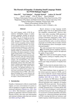 The Pursuit of Empathy: Evaluating Small Language Models for PTSD Dialogue Support