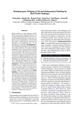 ModelingAgent: Bridging LLMs and Mathematical Modeling for Real-World Challenges