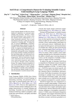 SciCUEval: A Comprehensive Dataset for Evaluating Scientific Context Understanding in Large Language Models
