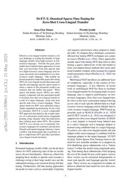 DeFTX: Denoised Sparse Fine-Tuning for Zero-Shot Cross-Lingual Transfer