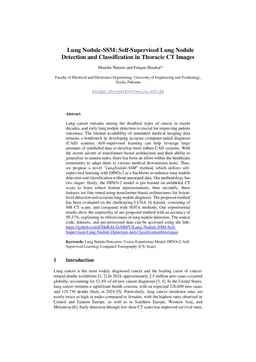 Lung Nodule-SSM: Self-Supervised Lung Nodule Detection and Classification in Thoracic CT Images