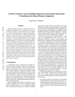 GAMA: Geometry-Aware Manifold Alignment via Structured Adversarial Perturbations for Robust Domain Adaptation