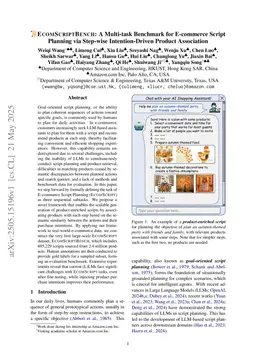 EcomScriptBench: A Multi-task Benchmark for E-commerce Script Planning via Step-wise Intention-Driven Product Association