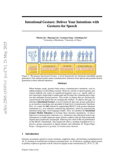 Intentional Gesture: Deliver Your Intentions with Gestures for Speech