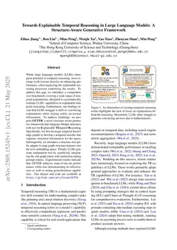 Towards Explainable Temporal Reasoning in Large Language Models: A Structure-Aware Generative Framework