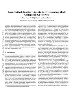 Loss-Guided Auxiliary Agents for Overcoming Mode Collapse in GFlowNets