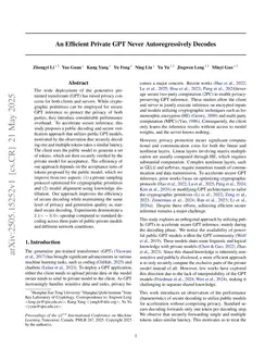 An Efficient Private GPT Never Autoregressively Decodes