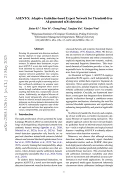 AGENT-X: Adaptive Guideline-based Expert Network for Threshold-free AI-generated teXt detection