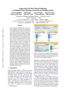 Improving LLM First-Token Predictions in Multiple-Choice Question Answering via Prefilling Attack