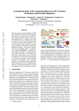 An Empirical Study of the Anchoring Effect in LLMs: Existence, Mechanism, and Potential Mitigations