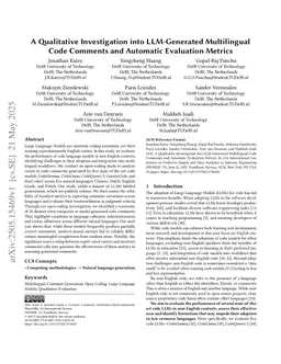 A Qualitative Investigation into LLM-Generated Multilingual Code Comments and Automatic Evaluation Metrics