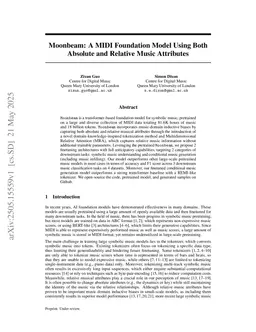 Moonbeam: A MIDI Foundation Model Using Both Absolute and Relative Music Attributes