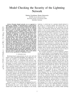 Model Checking the Security of the Lightning Network