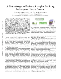 A Methodology to Evaluate Strategies Predicting Rankings on Unseen Domains