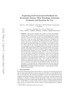 Exploring LLM-Generated Feedback for Economics Essays: How Teaching Assistants Evaluate and Envision Its Use