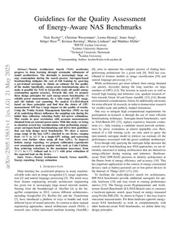 Guidelines for the Quality Assessment of Energy-Aware NAS Benchmarks