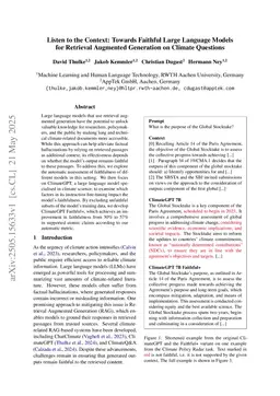 Listen to the Context: Towards Faithful Large Language Models for Retrieval Augmented Generation on Climate Questions