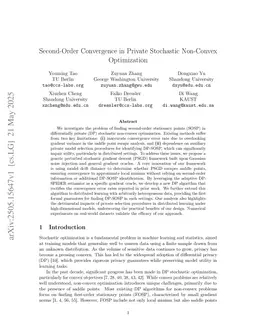Second-Order Convergence in Private Stochastic Non-Convex Optimization