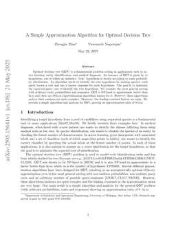 A Simple Approximation Algorithm for Optimal Decision Tree