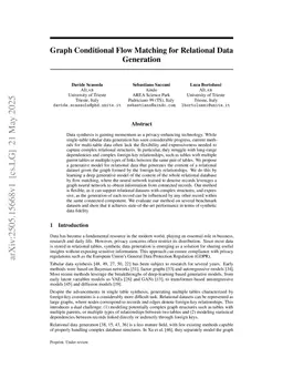 Graph-Conditional Flow Matching for Relational Data Generation