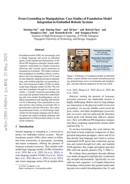 From Grounding to Manipulation: Case Studies of Foundation Model Integration in Embodied Robotic Systems