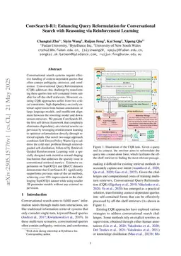 ConvSearch-R1: Enhancing Query Reformulation for Conversational Search with Reasoning via Reinforcement Learning
