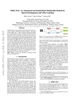 MIKU-PAL: An Automated and Standardized Multi-Modal Method for Speech Paralinguistic and Affect Labeling