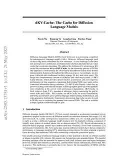 dKV-Cache: The Cache for Diffusion Language Models