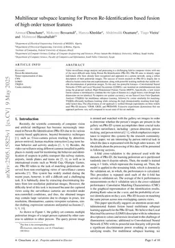 Multilinear subspace learning for person re-identification based fusion of high order tensor features